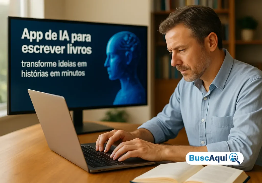 App de IA para escrever livros: Ideias em histórias em minutos - Busca Aqui