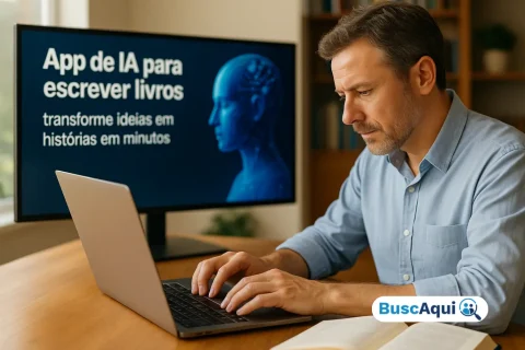App de IA para escrever livros: Ideias em histórias em minutos - Busca Aqui